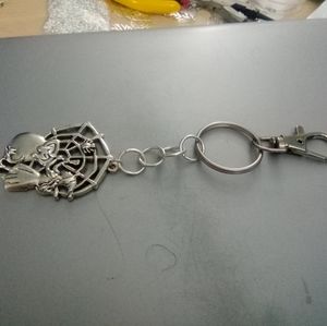 Spider Web Witch Keychain